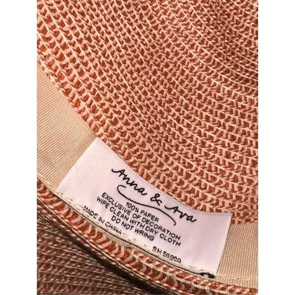 Summer fun Anna & Ava Wide Brim Straw Hat - Combo  Natural Sun Hat Fabric: ladie - Picture 6 of 7